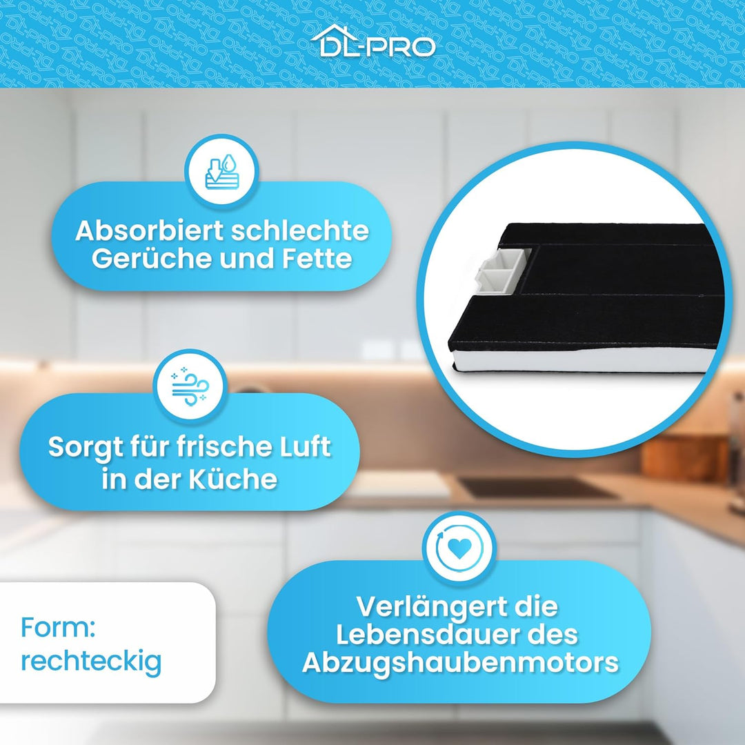 DL-pro 2x Kohlefilter Aktivkohlefilter für Balay 434229 00434229 Bosch DHZ4506 Siemens LZ45501 Neff