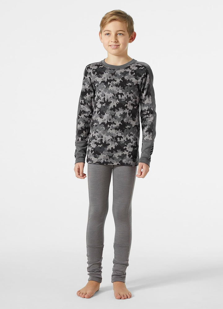 Helly Hansen Junior Unisex New Model JR Graphic Lifa Meri 14 Jahre Concrete, 14 Jahre Concrete