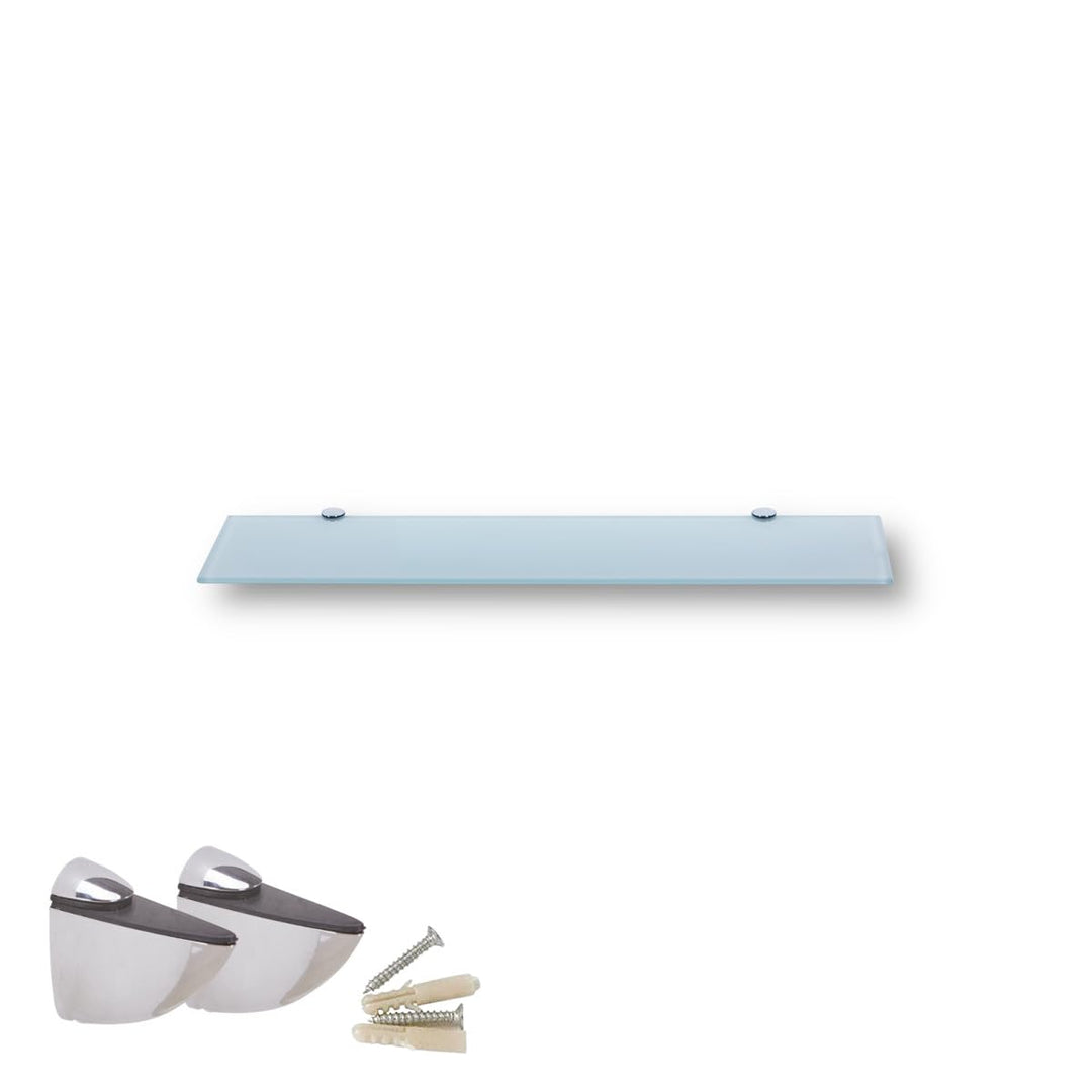 Euro Tische Glas Wandregal 50x17.8cm Badregal, Glas Regal für Badezimmer, Duschregal mit 6mm ESG Sic
