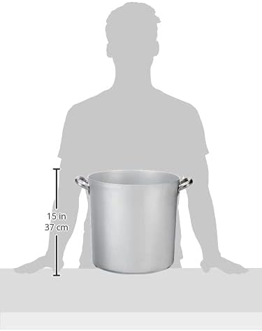Pentole Agnelli ALMA10330 Hochtopf mit Zwei Griffen Edelstahl, professionelles Aluminium 3 Millimete