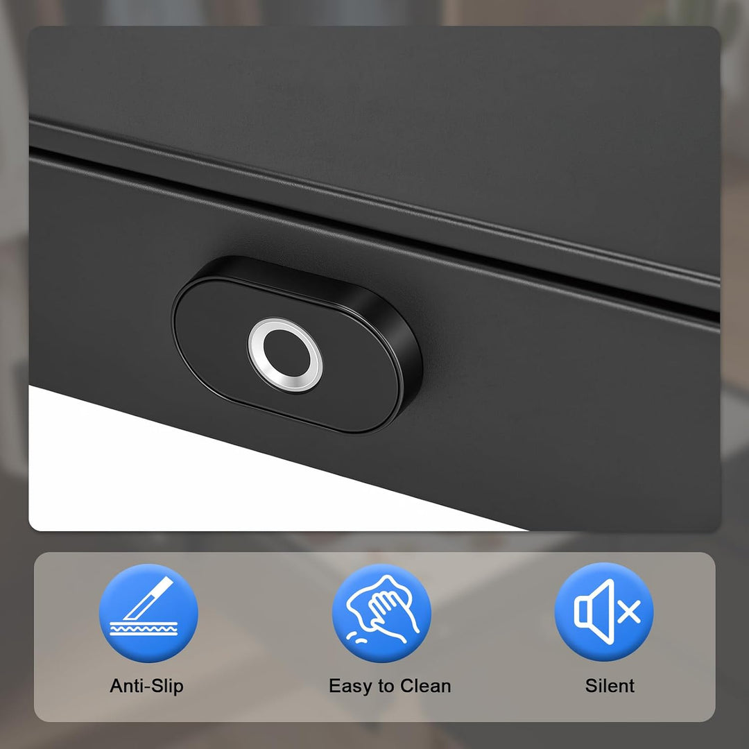 Versteckter Safe Tresor mit Fingerabdruck, Smart Untertisch-Schublade | mit USB-C Akku Automatischer