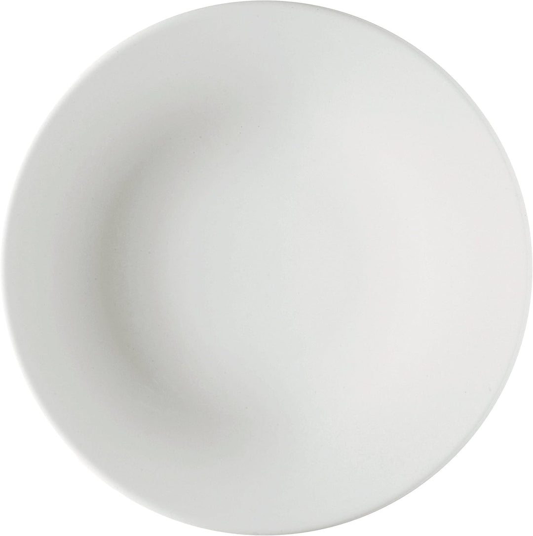 Alessi "KU", 4 Stück Speiseteller aus weissem Porzellan, 27 x 27 x 3 centimeters