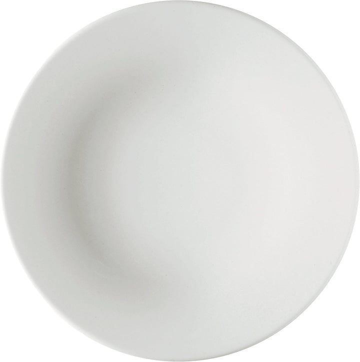 Alessi "KU", 4 Stück Speiseteller aus weissem Porzellan, 27 x 27 x 3 centimeters