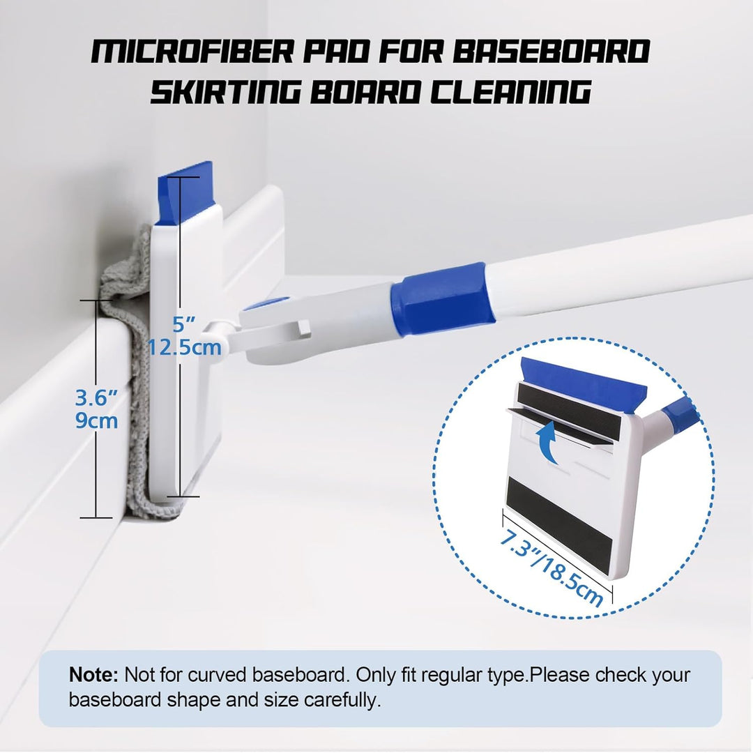 Qaestfy Wandreiniger Fliesenreiniger Gerät Fliesenwischer mit 152cm Aluminium langem Griff Bad Reini