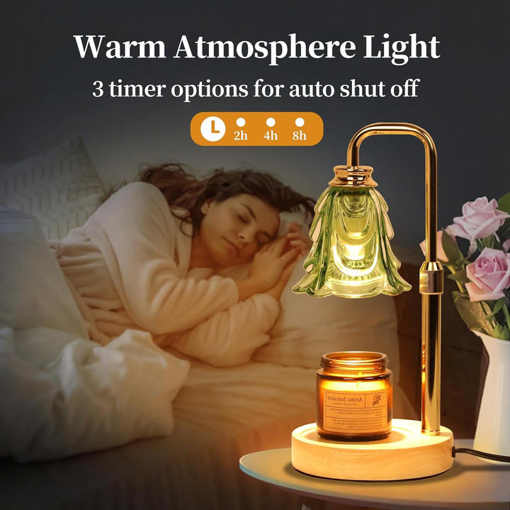 Candle Warmer Lamp with Timer Electric Adjustable Height Candle Dimmable Wax Warmer Lamp Jar Candles