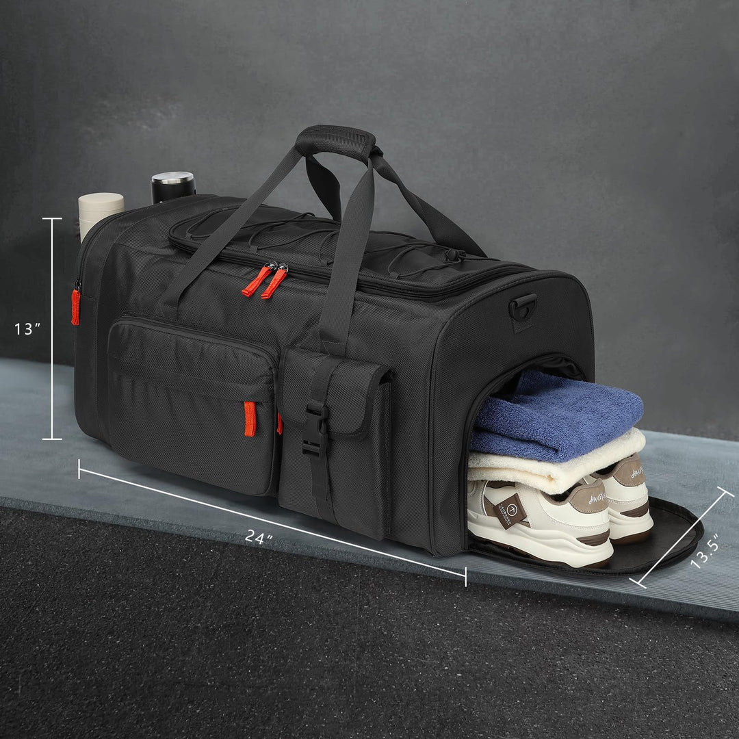 70L Sporttasche Herren Extra Gross Reisetasche Rucksack mit Schuhfach Wasserdicht Fitness Trainingst