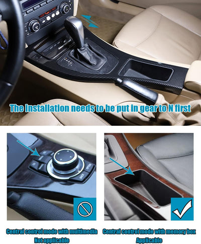 Auto Center Control Trim, AutozubehöR Center Console Gear Shift Panel Cover Trim Fit Für BMW3 Series