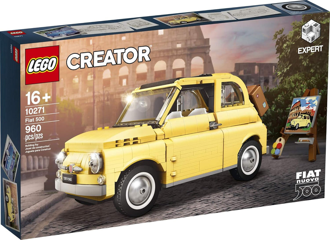 LEGO Creator Expert Fiat 500 10271 Toy Car Building Set for Adults and Fans of Model Kits Sets Idea,