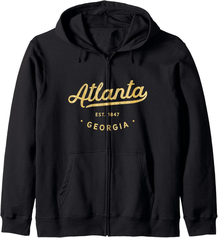 Classic Atlanta Georgia Woodgrain Retro Vintage USA Souvenir Kapuzenjacke