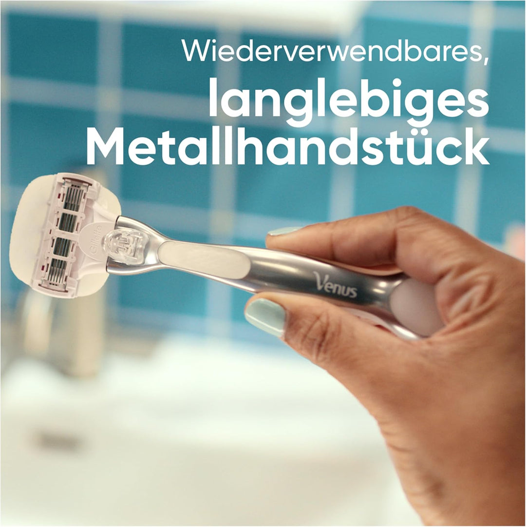 Gillette Venus Comfortglide 5 Sensitive, Rasierklingen Damen, 4 Ersatzklingen 4 Klingen ALT, 4 Kling