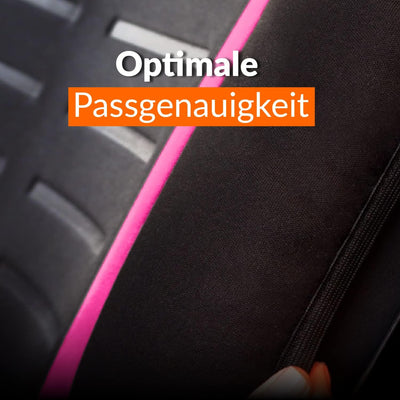 Upgrade4cars Autositzbezüge Set Universal | Auto-Schonbezüge für die Vordersitze & Rückbank in Pink