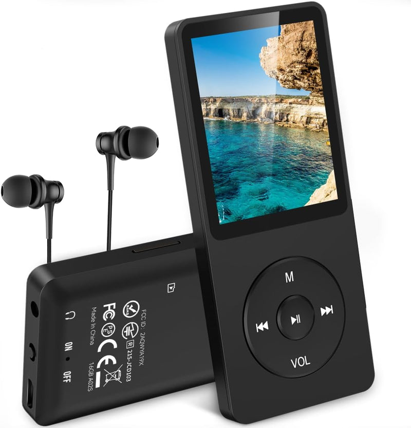 AGPTEK MP3 Player, 8GB verlustfrei MP3 mit 1,8 Zoll Bildschirm, 70 Stunden tragbare Musik Player mit