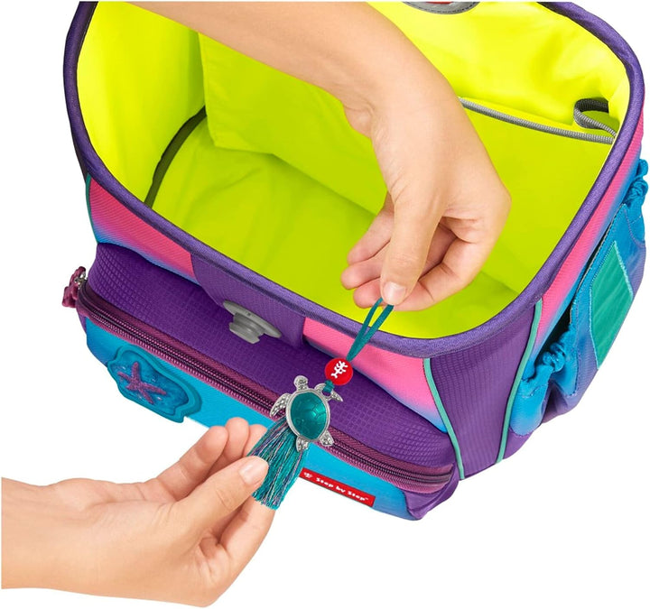Step by Step Schulranzen-Set Cloud Ocean Pink Starfish NICI, 5-teilig, pink-blau, ergonomischer Torn
