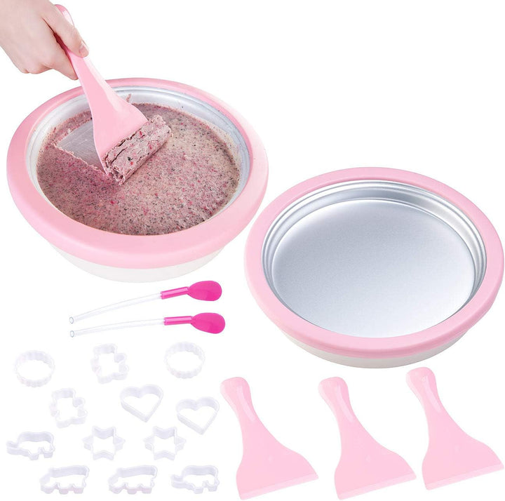 TokioKitchenWare Teppanyaki Eismaschine: 2er-Set Eis-Teppanyaki-Platten zum Zubereiten von Ice Cream