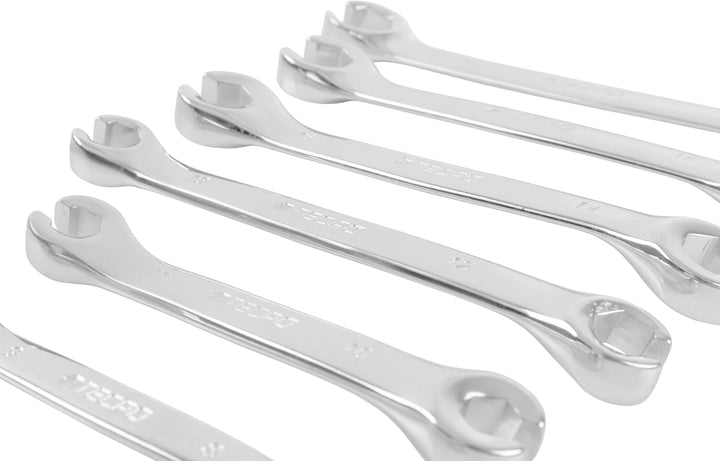 TECPO Bremsleitung Schlüssel 8-19mm Ringschlüssel Satz Offener Ring Schlüssel 6-teilig