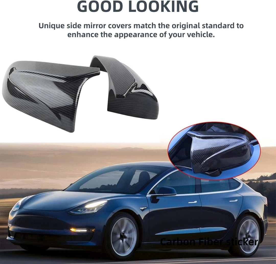 Ezweiji model 3 Seitenspiegel, 1 Paar Auto Rückspiegel Seite Rückspiegel Abdeckung für Tesla Model 3