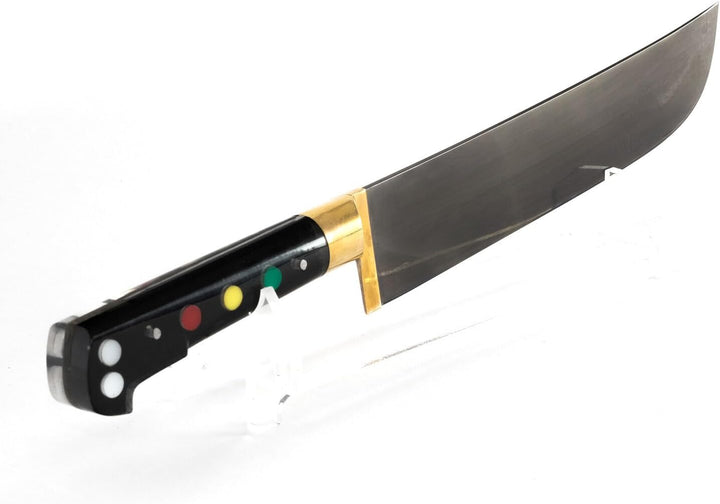 Uzbekisch Kazan 10L Gusseisen Kasan mit Schaumlöffel und Usbekisches Messer Pchak NAMANGAN Aluminium