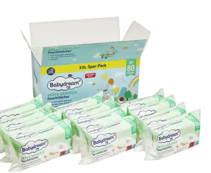 Extra Sensitiv Feuchttücher, XXL Spar-Pack, 960 Stück