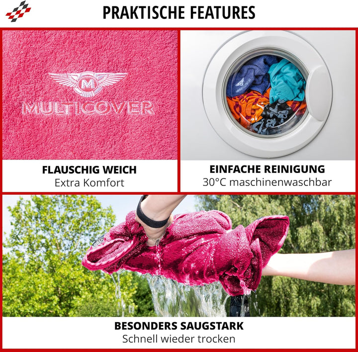 Walser Sitzaufleger Multicover, universal Auto-Sitzauflage, waschbarer Autositz-Überwurf pink, Pink
