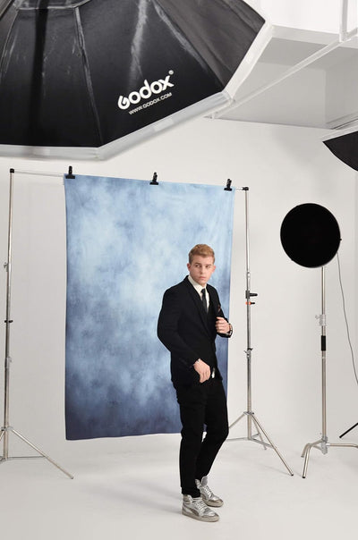Kate Hintergründe Blau 3x3m/10x10ft Fotografie Hintergrund Fotobox Requisiten Abstrakte Mikrofaser P