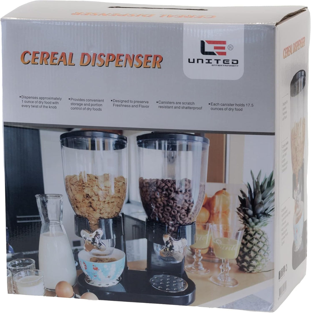 United Entertainment - Müslispender/Cerealienspender/Cornflakesspender/Doppel-Spender für Müsli, Cor