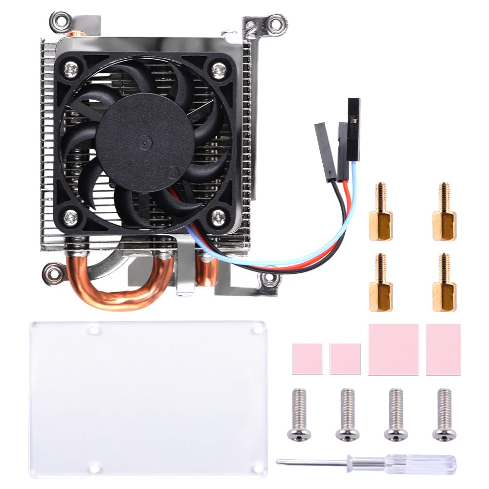 GeeekPi Raspberry Pi Kühlventilator, ultradünner ICE Tower Kühler, PWM Kühler mit Kühlkörper für Ras