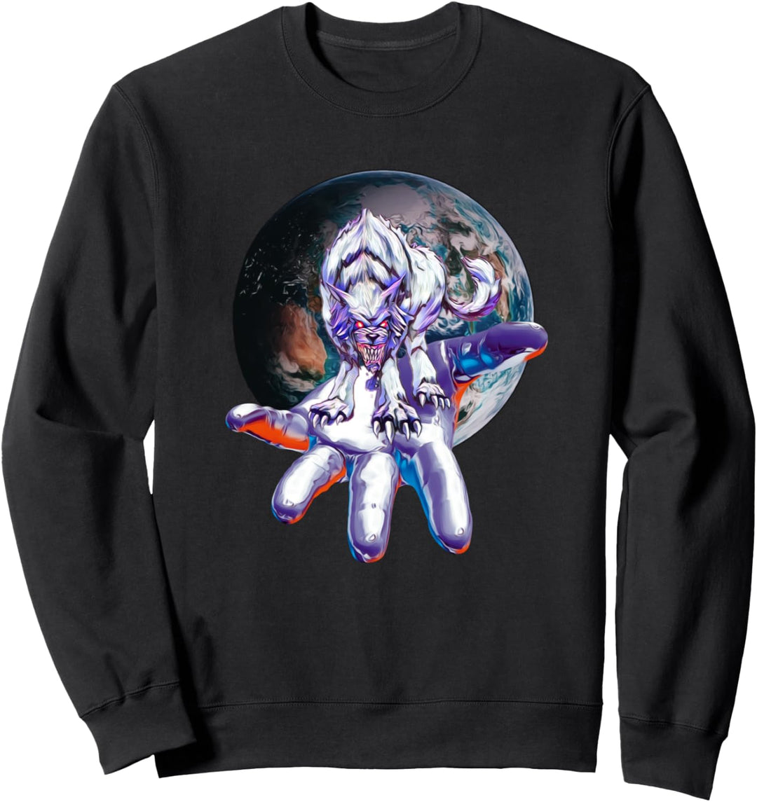 Wolf Motiv Mond Wölfe Sweatshirt