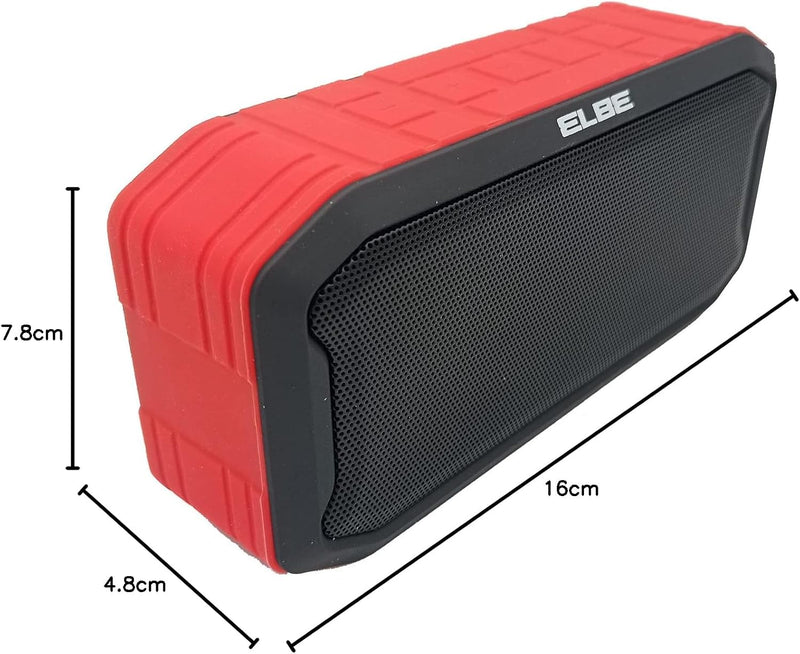 Elbe ALT-R15-TWS Bluetooth-Lautsprecher 5 W Rot Wasserschutz IPX7 TWS Paarung von Zwei Modellen für