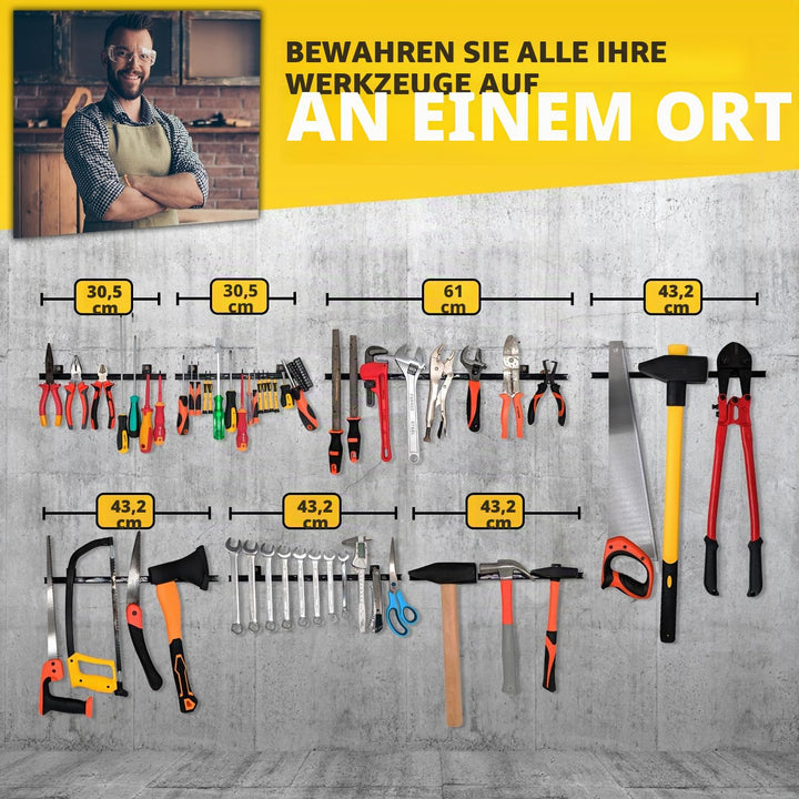 HMmagnets 43 cm Schwerlast-werkzeughalter (Verbesserte Version) - Starke Zugkraft für Handwerkzeuge