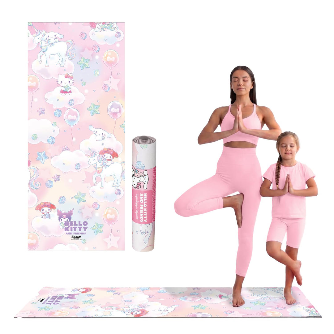 Hello Kitty Offiziell – Kinder Yoga- & Gymnastikmatte Hello Kitty (60 x 150 x 0,5 cm) – Sanrio Lizen