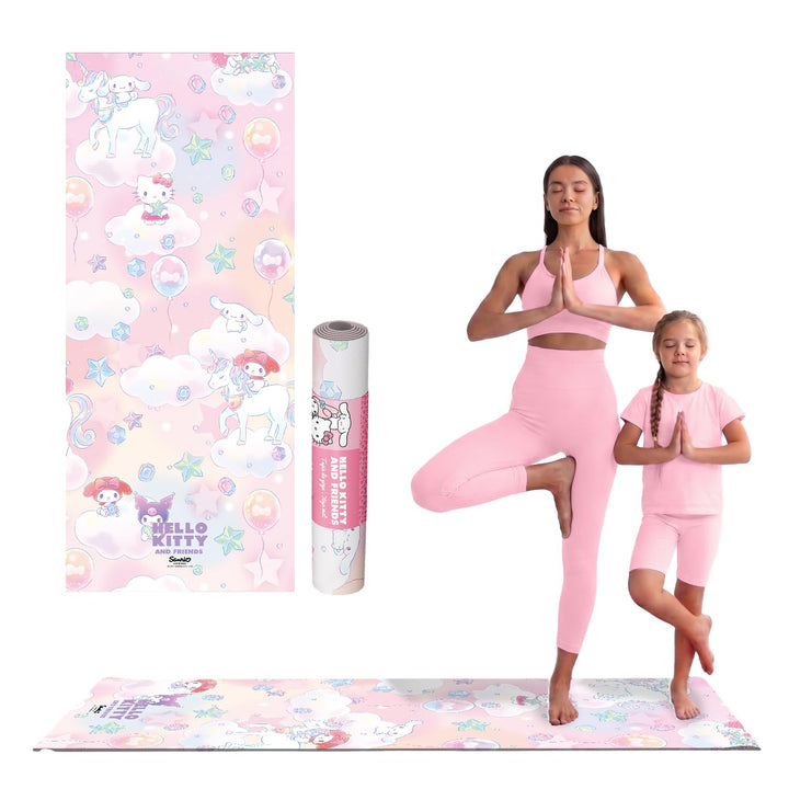 Hello Kitty Offiziell – Kinder Yoga- & Gymnastikmatte Hello Kitty (60 x 150 x 0,5 cm) – Sanrio Lizen