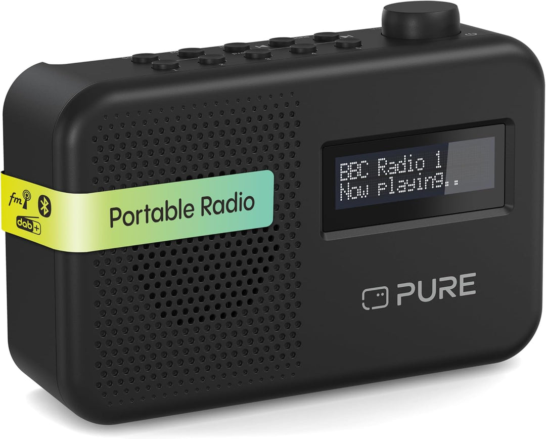 Pure Elan One2 tragbares DAB+/FM Radio mit Bluetooth 5.1 (LCD-Display, 10 Speichertasten, Batteriebe