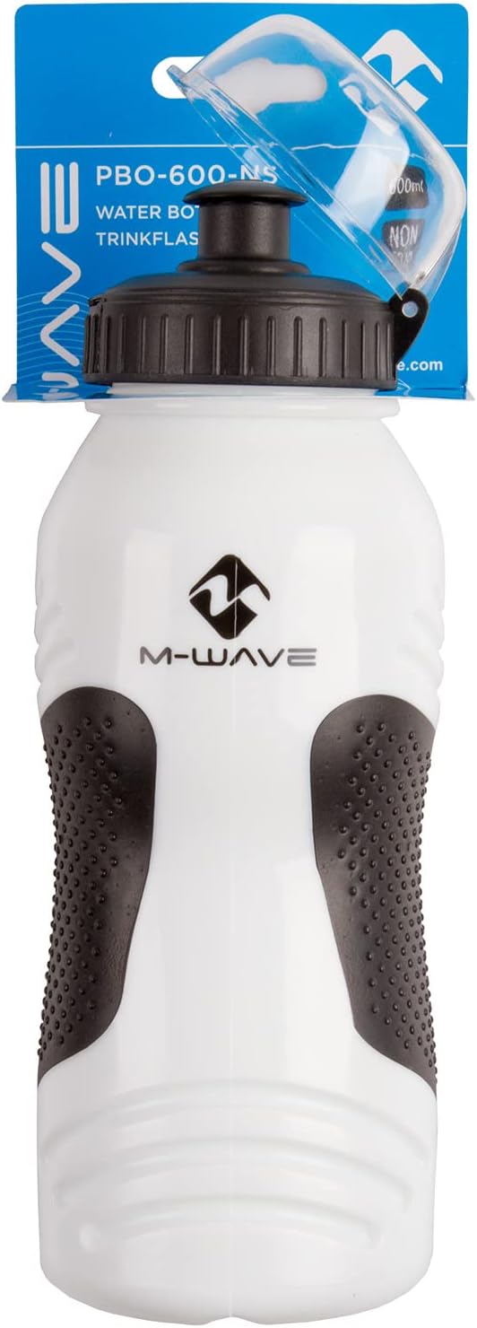 M-WAVE Trinkflasche PBO 500-NS, 550-600 ml Weiss/ Schwarz, Weiss/ Schwarz