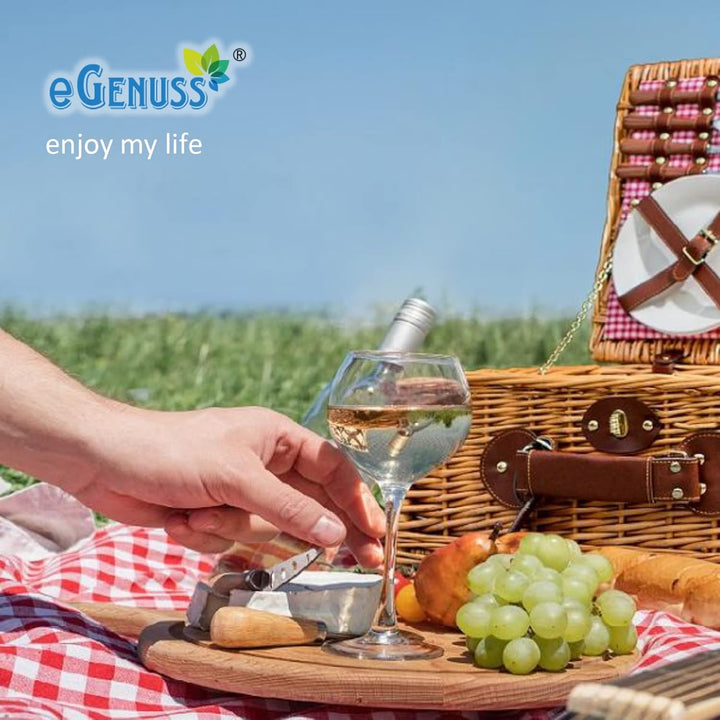 eGenuss 1 Set Picknickdecke 200x200 cm wasserdicht isolierend abwaschbar faltbar kleines Packmass |