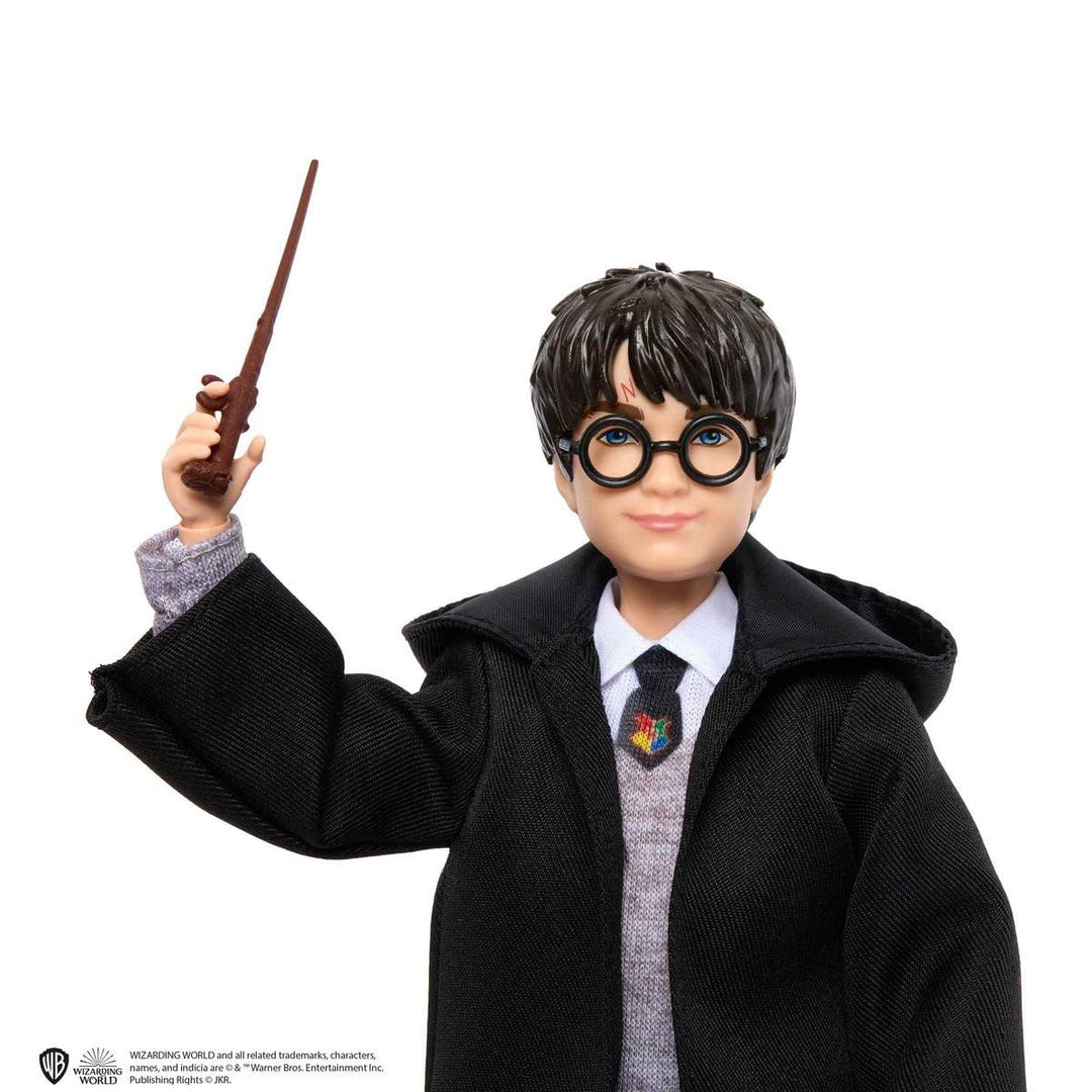 Mattel HARRY POTTER - Titelfigur mit beweglichen Gelenken, Gryffindor-Robe und Zubehör und sprechend