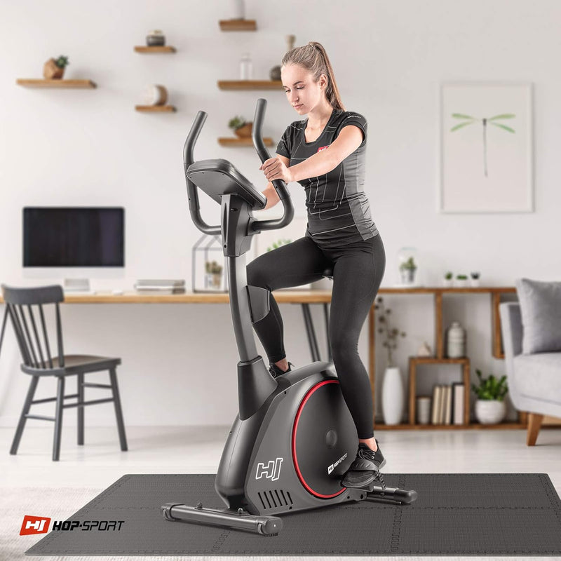 Hop-Sport Puzzlematte 6er Set - Unterlegmatte für Fitnessgeräte als Rutschfester Bodenschutz - Gröss