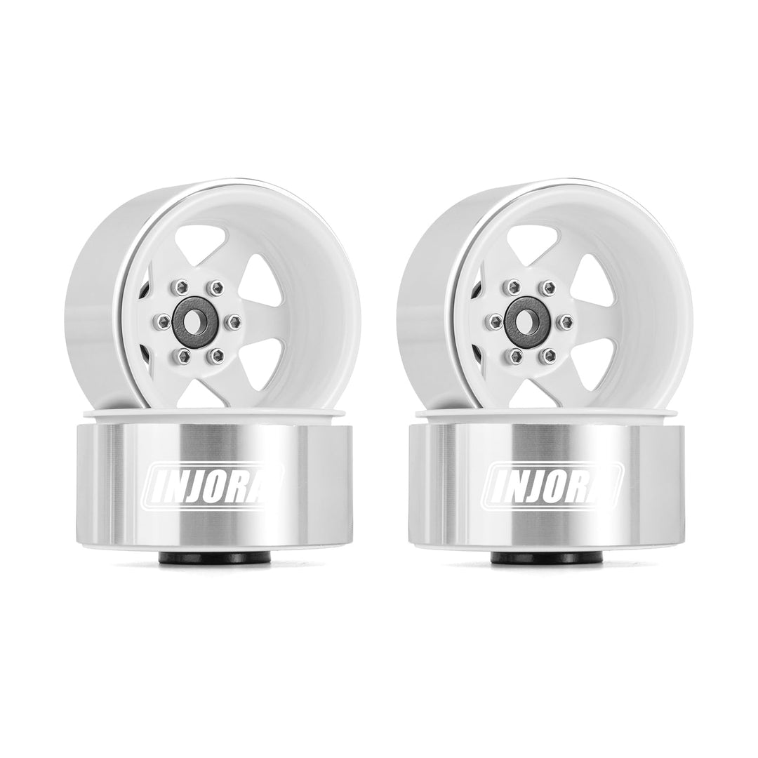 INJORA 1.9 Beadlock Felge Offset -8.9mm Metall Deep Dish Nabe für 1/10 RC Crawler Car TRX4 Axial SCX