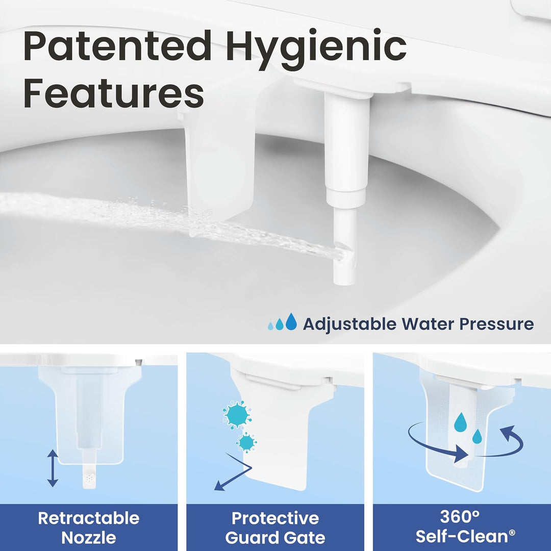 LUXE Bidet NEO 120 Plus – Next-Generation Bidet WC-Sitz Befestigung mit innovativen EZ-Lift Scharnie