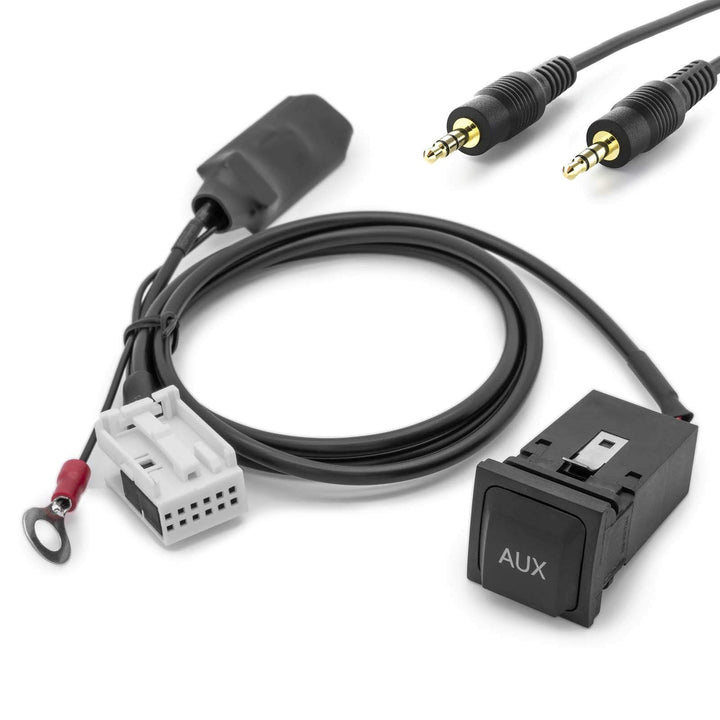 AUX IN Adapter Kabel Einbau Buchse für RCD 200 210 300 310 500 510 RNS MFD