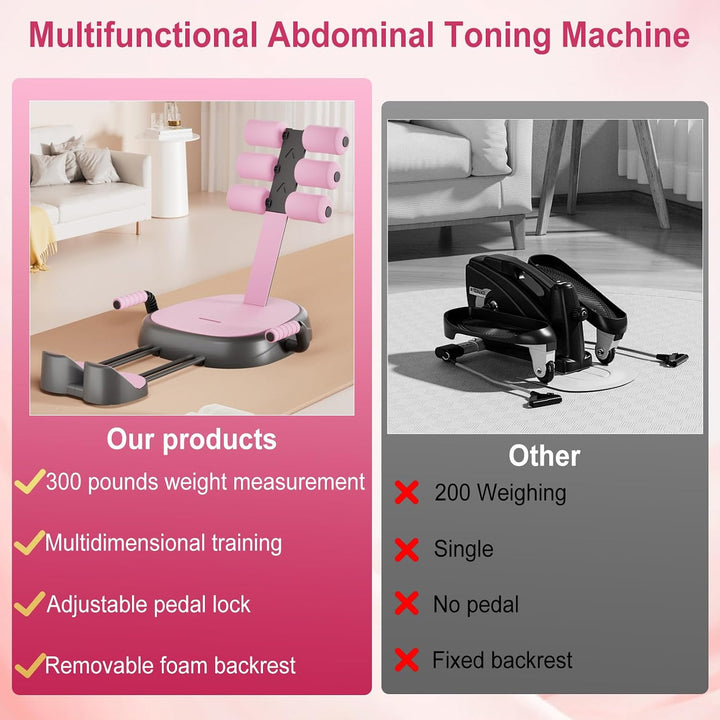 Bauchmuskeltrainer Bauchtrainer für Zuhause, 7 in 1 Sit Up Bank klappbar Hantelbank mit abnehmbarem