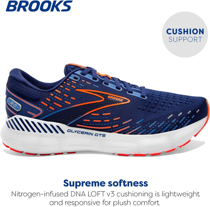 Brooks Men's Glycerin Gts 20Running Shoe 42 EU Blue Depths Palace Blue Or, 42 EU Blue Depths Palace