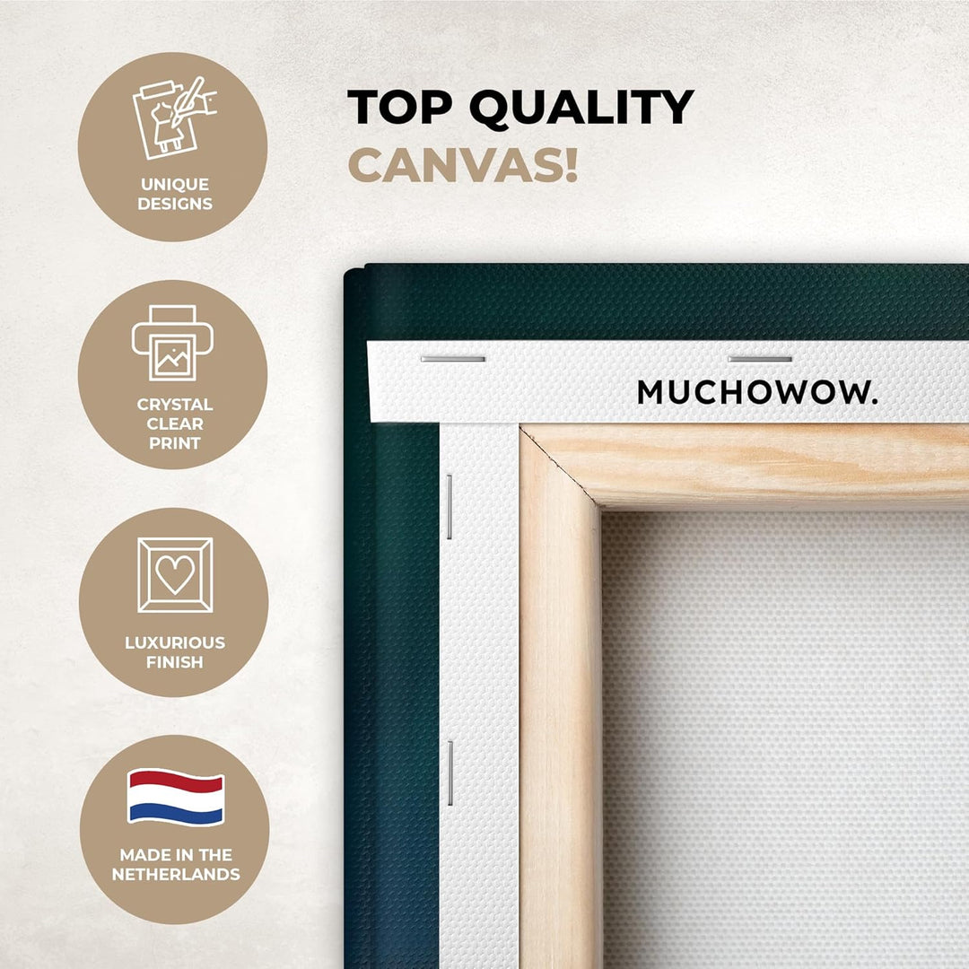 MuchoWow© Bild auf Leinwand Gross 120x80 cm XXL Schlafzimmer Bilder Wand Deko Wohnzimmer Modern Wand
