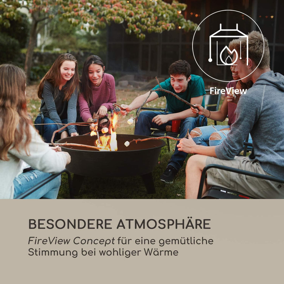 Blumfeldt 2-in-1 Feuerschale - Feuerschale für den Garten mit Edelstahl-Grillrost, Feuerschalen Fire