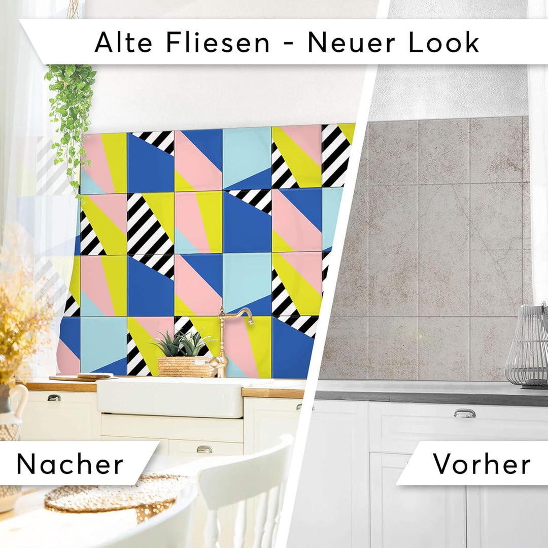 CREATISTO Klebefliesen Stickerfliesen Fliesenfolie - Stylische Sticker Aufkleber für Fliesen I Klebe