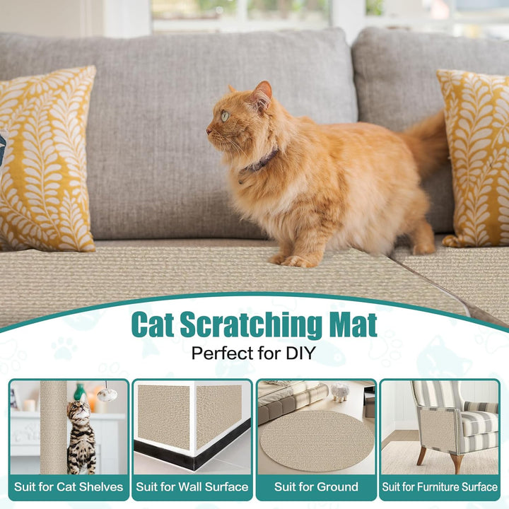 Kratzteppich selbstklebend Kratzmatte Katze Sofa Kratzbretter Katze Wand Kratzbrett Katzen Katzenwan