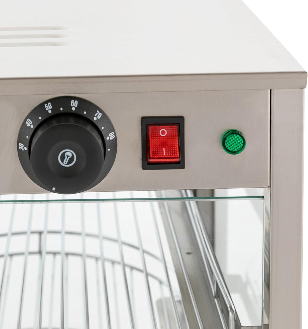 Warmhalteschrank für Lebensmittel Kommerzieller Speisenwärmeschrank Warmhaltevitrine Speisenwärmer 4