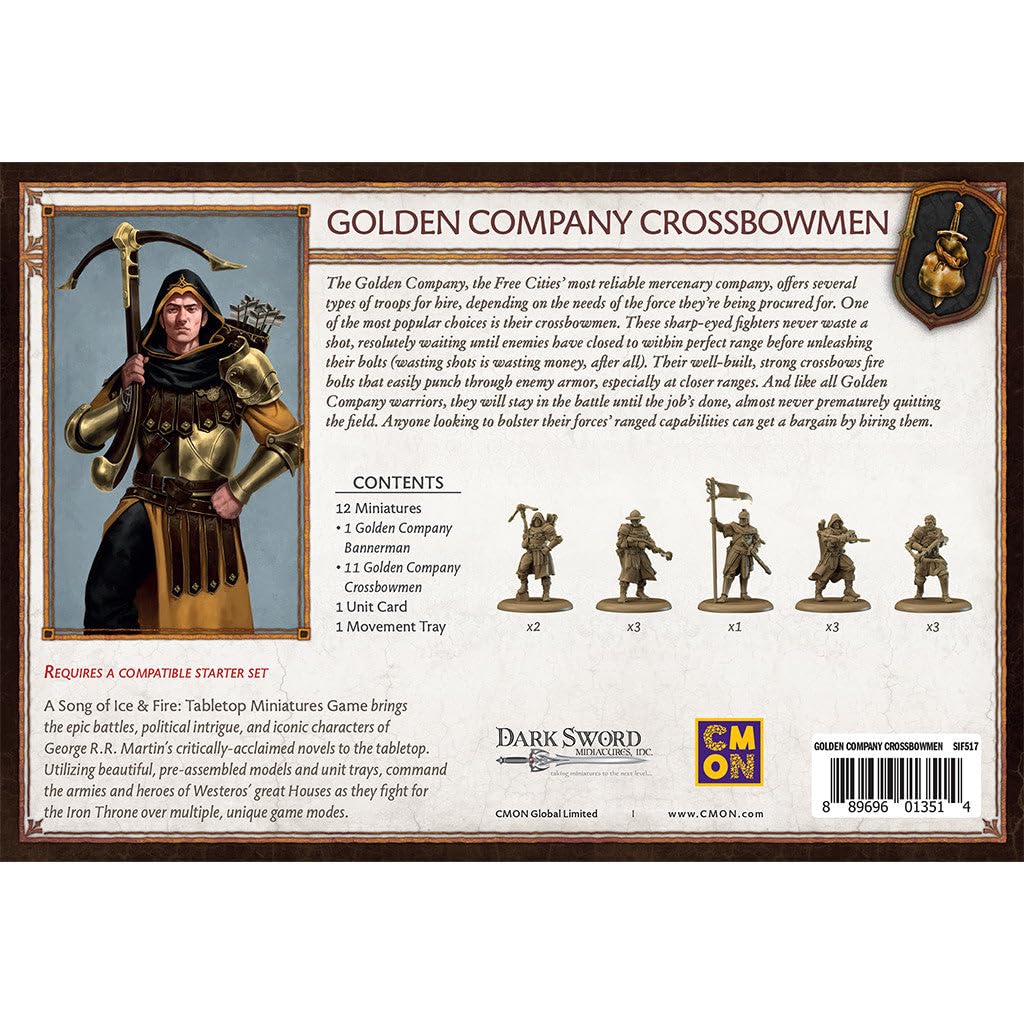 CMON | A Song of Ice & Fire – Armbrustschützen der Goldenen Kompanie | Erweiterung | Tabletop | 2 Sp