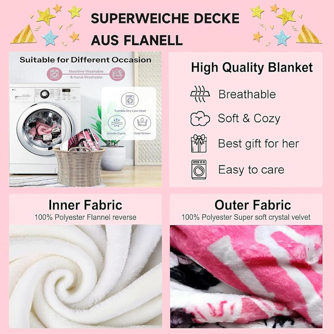 Geschenke für Freundin, Kuscheldecken Geschenke für Beste Freundin, Geschenk Freundin Geburtstag, Ge