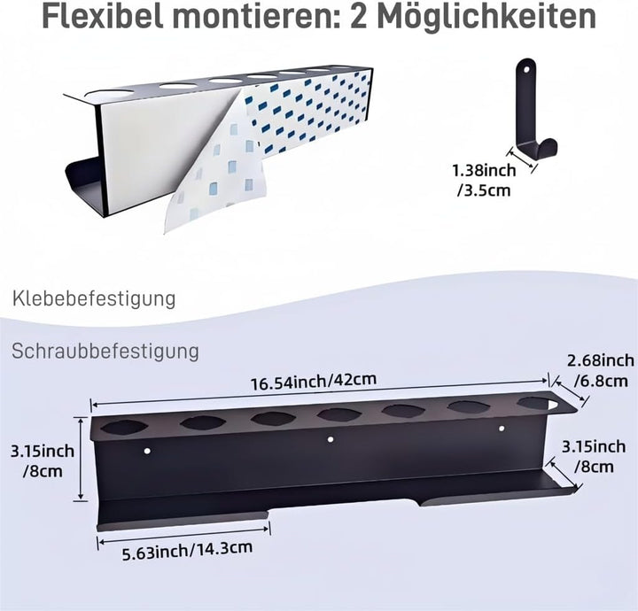 Dyson Airwrap Halterung, Aluminiumlegierung Gätteisen Halterung Ohne Bohren für Airwrap Zubehör, Dys