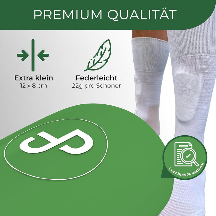 JDP Mini Schienbeinschoner, extra kleine Schienbeinschoner Fussball Herren, Anti-Rutsch Mini Schienb